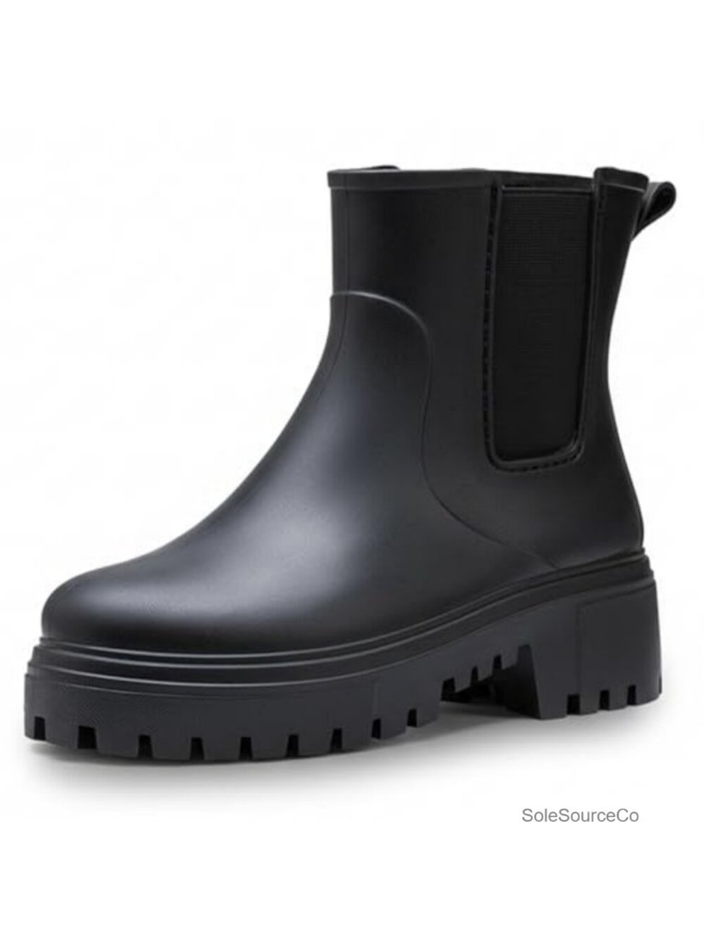 Waterproof Ankle Rain Boots, Rubber PVC Chelsea Garden Shoes for Women,